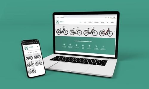 Fietsen de glas website ontwerp