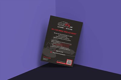 FM Car Cleaning flyer ontwerp